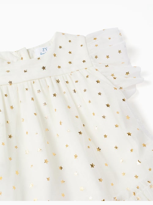 Robe sans manches en tulle à volants et étoiles - Kiabi