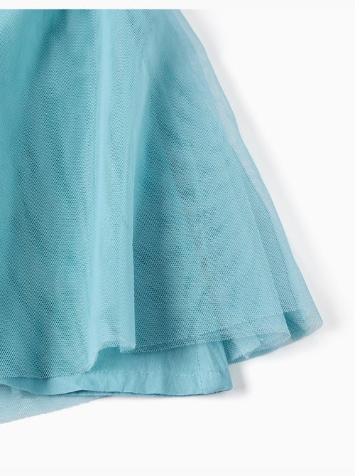 Robe sans manches en tulle à volants et fleurs - Kiabi