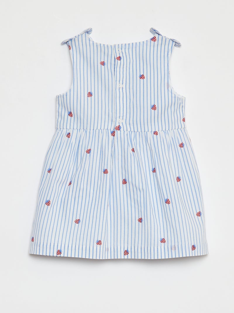 Robe sans manches en voile de coton BLANC - Kiabi