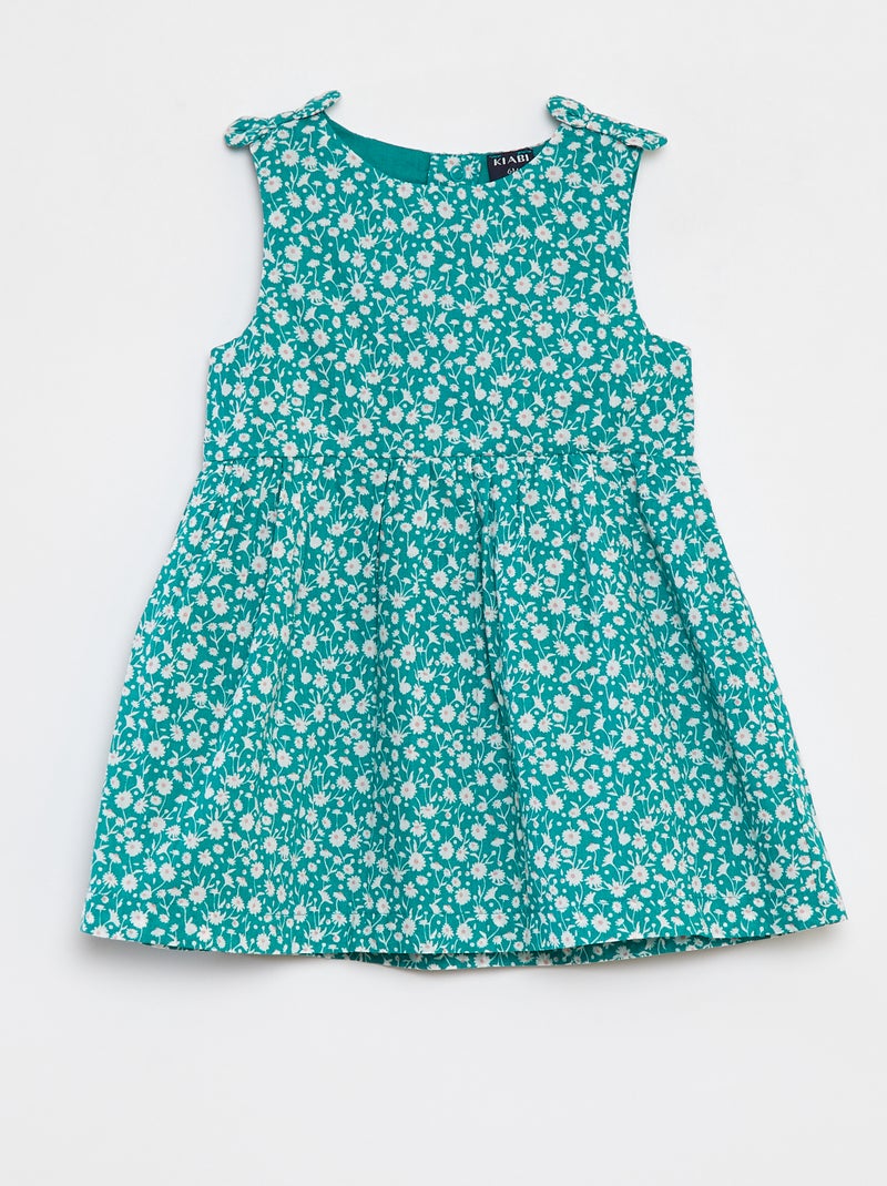 Robe sans manches en voile de coton VERT - Kiabi