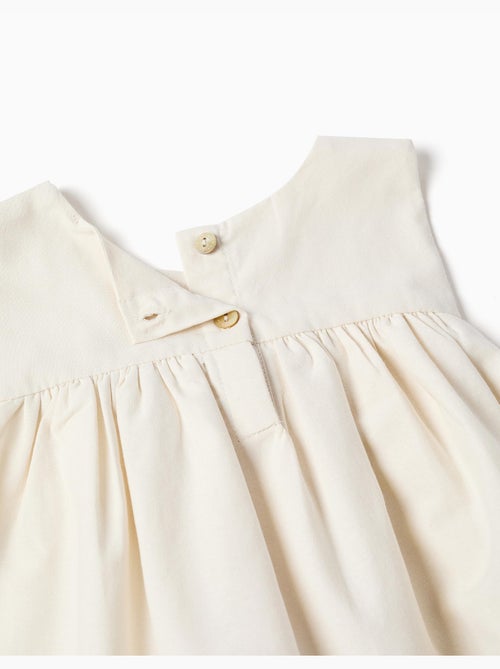 Robe sans manches évasée avec fleurs brodées - Kiabi