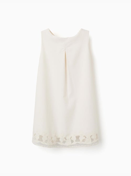 Robe sans manches évasée avec fleurs brodées - Kiabi