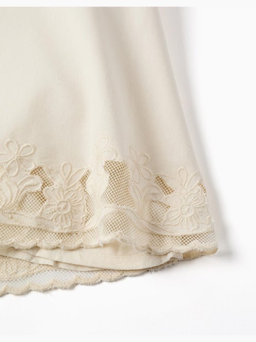 Robe sans manches évasée avec fleurs brodées - Kiabi