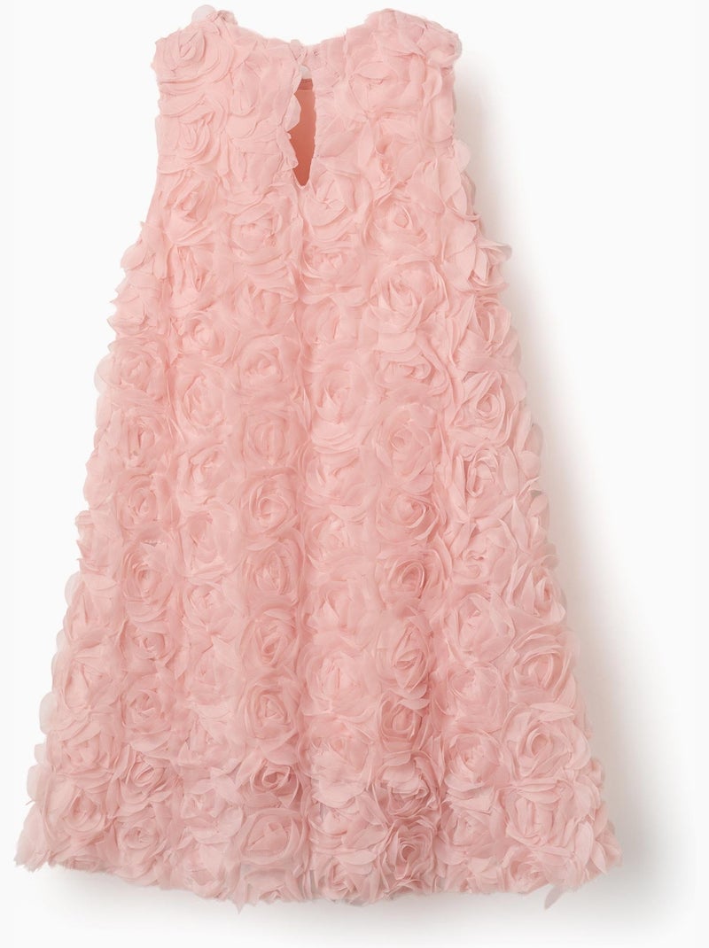 Robe sans manches évasée avec roses Rose clair - Kiabi