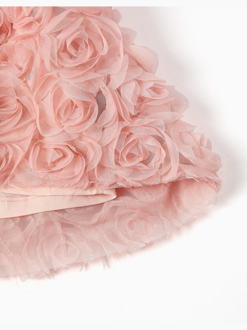 Robe sans manches évasée avec roses Rose clair - Kiabi