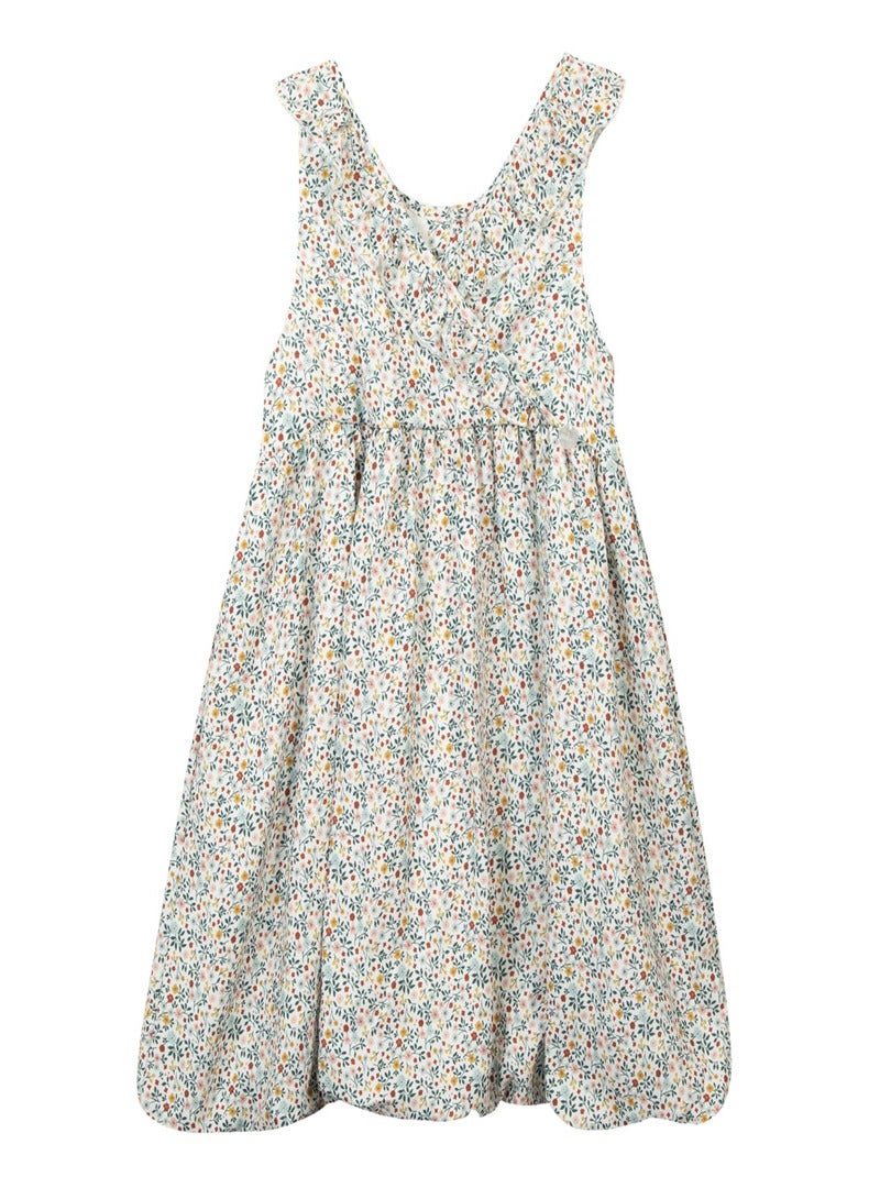 Robe Longue M&S Sans Manches, Imprimé Floral Bleu – Coton, Taille 10, Neuve Avec étiquettes