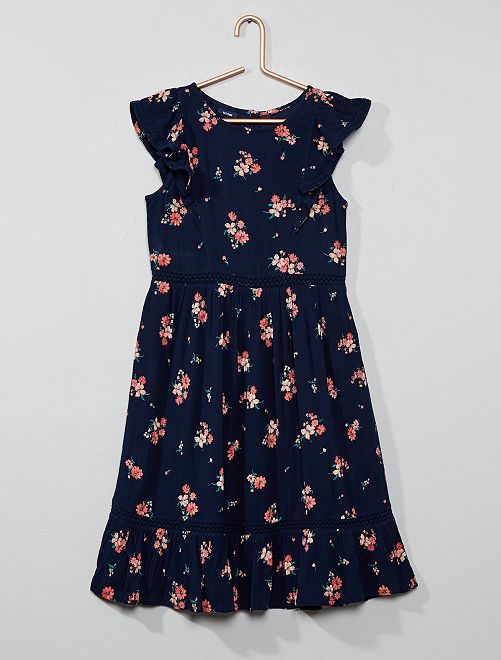 Robe sans manches motif fleuri Fille vert Kiabi 14,00€