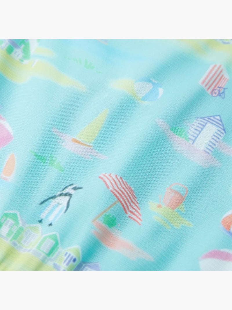 Robe sans manches motif paysage balnéaire - vidaxl Bleu - Kiabi