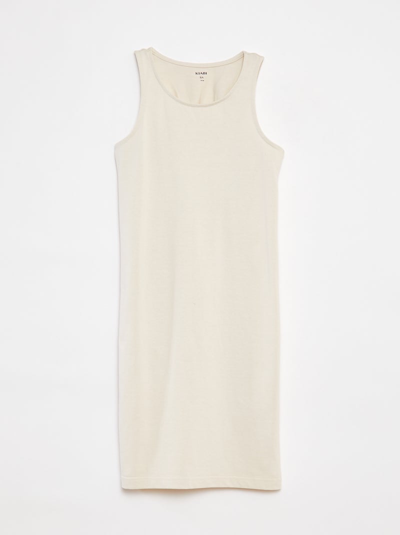 Robe sans manches ouverte dans le dos Beige - Kiabi