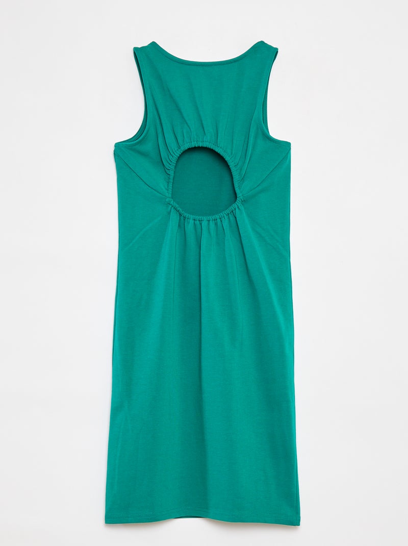 Robe sans manches ouverte dans le dos Vert - Kiabi