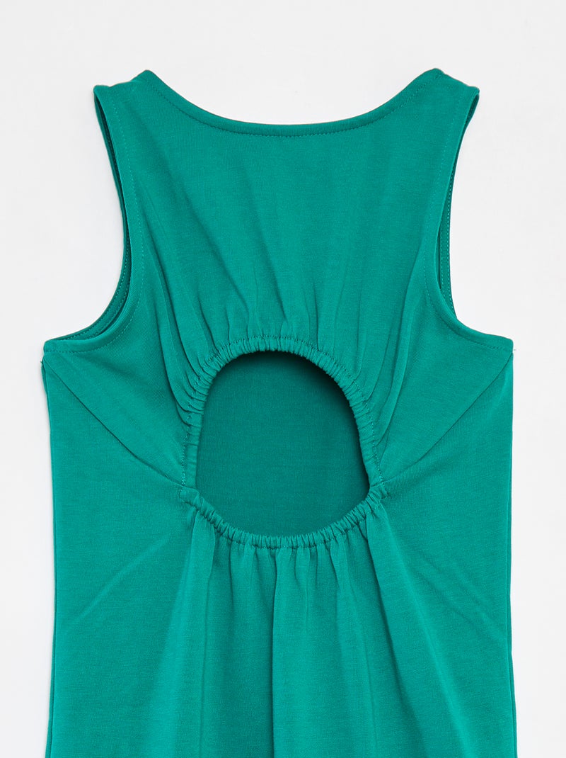 Robe sans manches ouverte dans le dos Vert - Kiabi