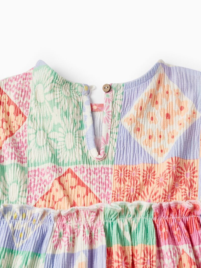 Robe D'été Sans Manches Uniqlo Bébé Fille 18-24 Mois - Imprimé Floral Vert, Neuve Avec étiquette