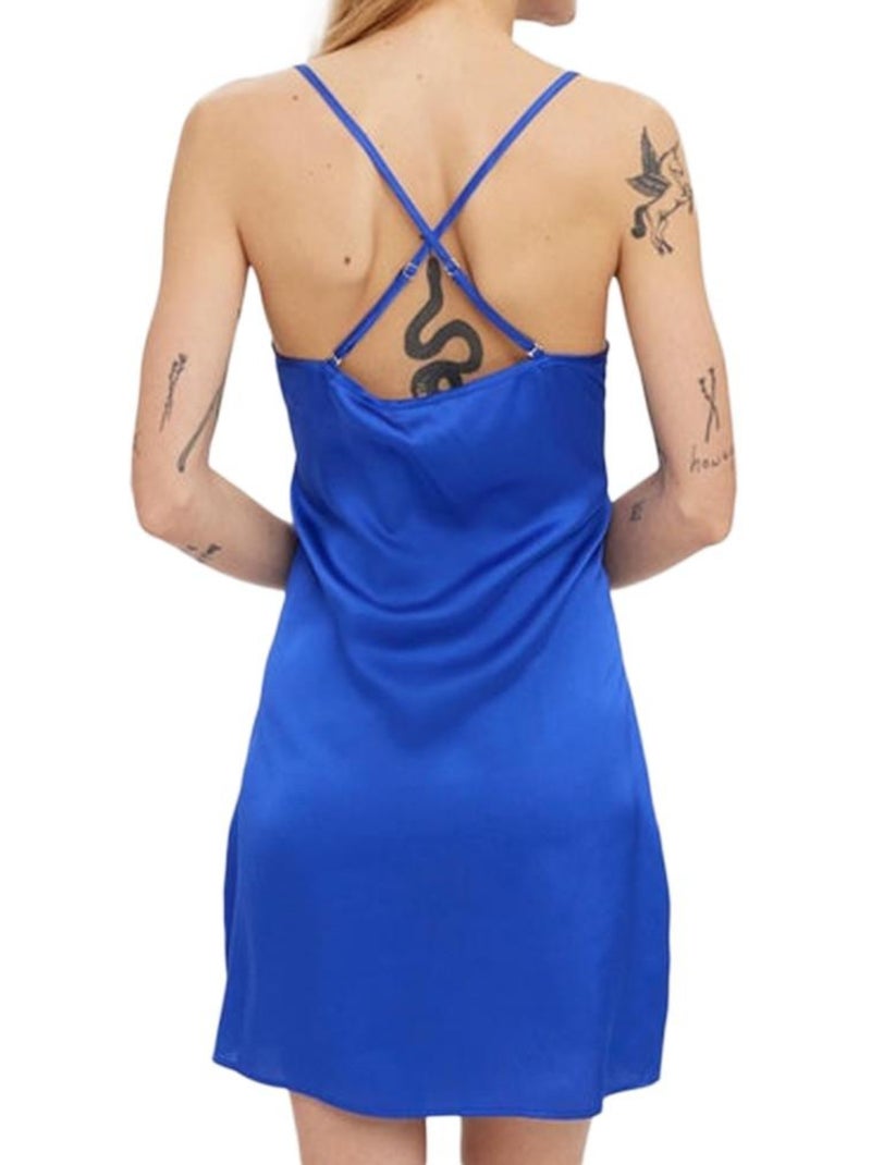 Robe Satin Femme Vero Moda Bleu - Kiabi