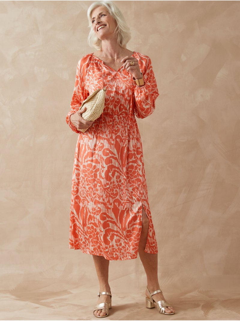 Robe satinée coupe ample - DAXON Corail - Kiabi