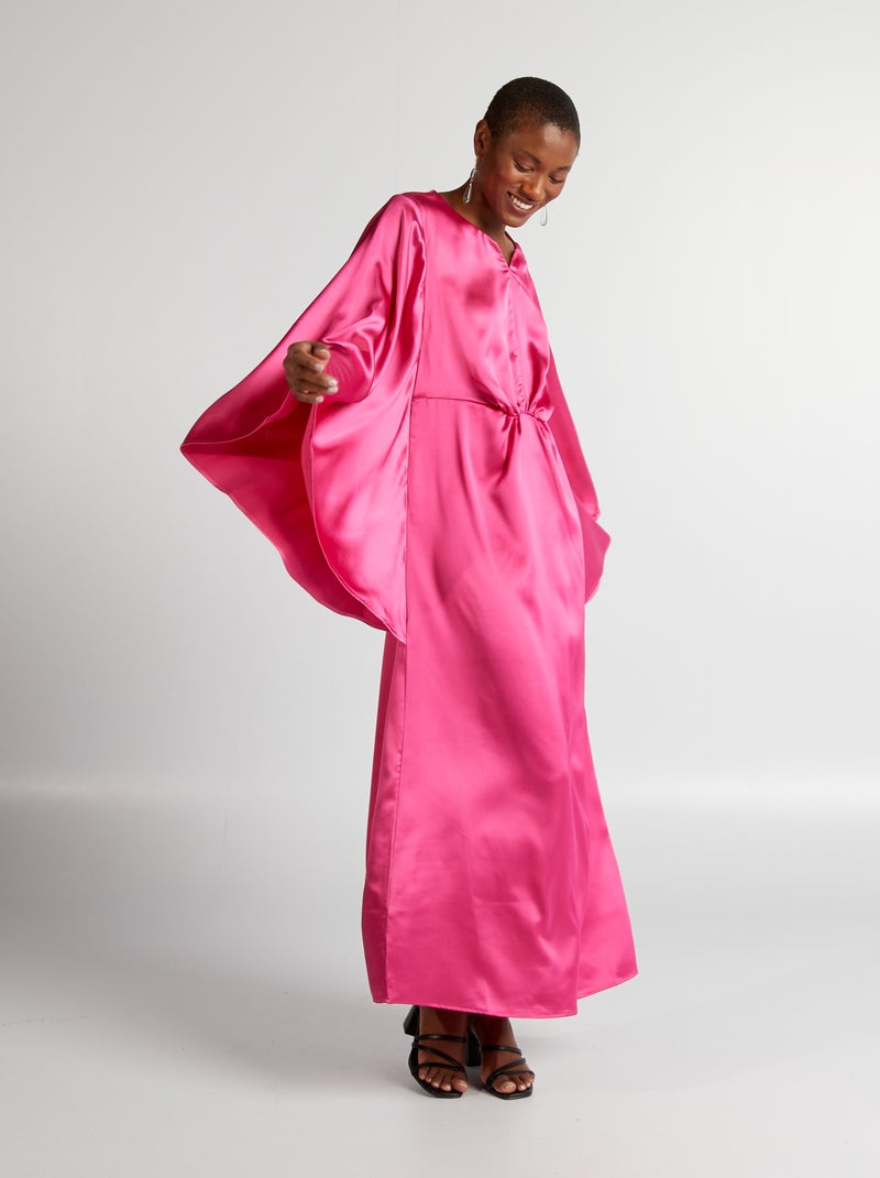 Robe satinée Rose - Kiabi