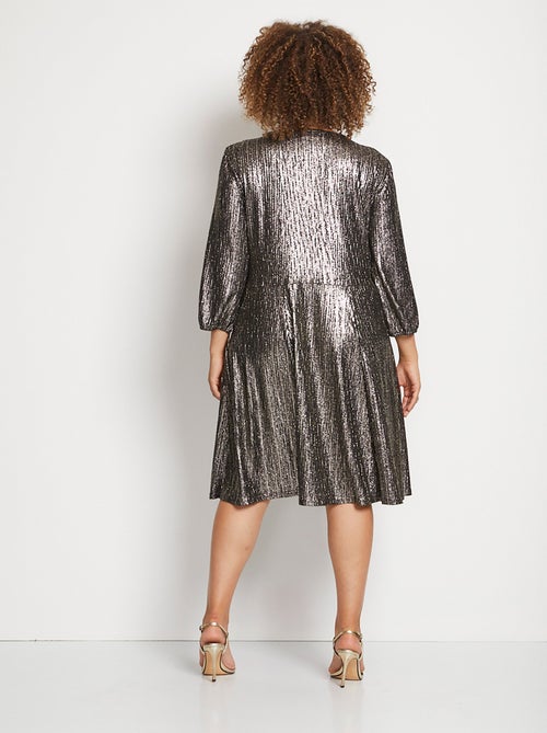 Robe scintillante encolure cache-coeur - AFIBEL - Kiabi