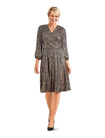 Robe scintillante encolure cache-coeur