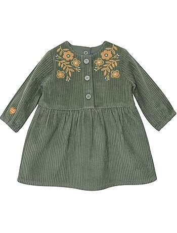Robe simone velours cotele manches longues