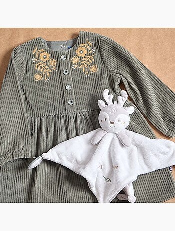 Robe simone velours cotele manches longues