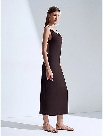 Robe slip midi sans manches dilvin
