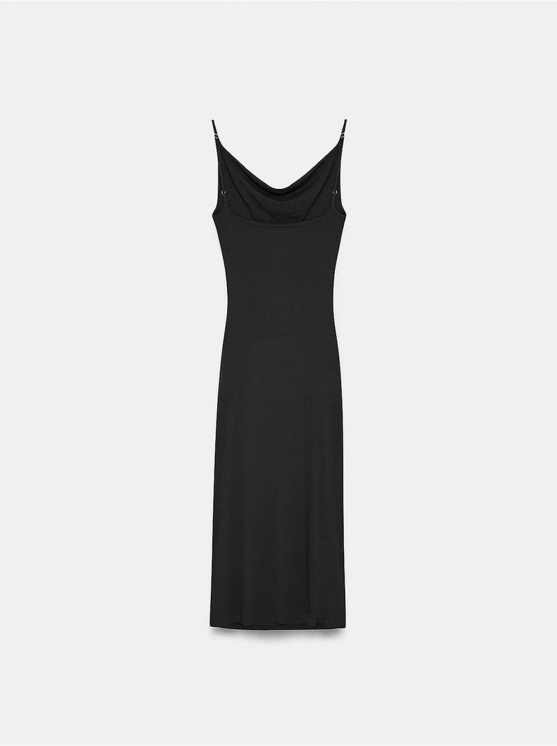 Robe slip midi sans manches dilvin Noir - Kiabi