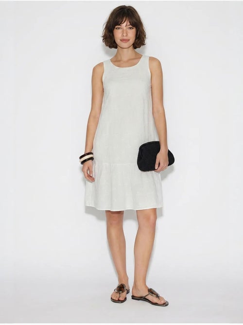 Robe smock mini en mousseline de coton brodée lucci - Kiabi