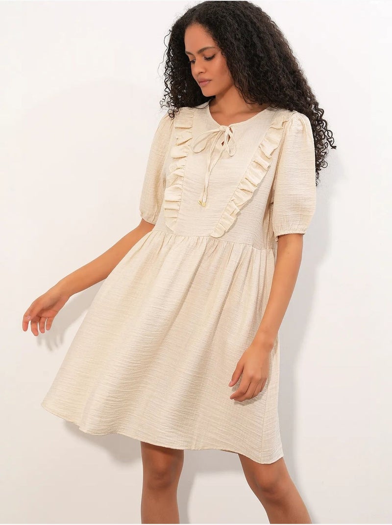 Robe smock mini trapèze femme bdart Crème - Kiabi