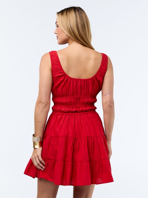 Robe smockée à étages - Kiabi