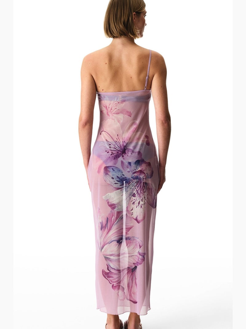Robe sofia à fleurs penti Lavande - Kiabi
