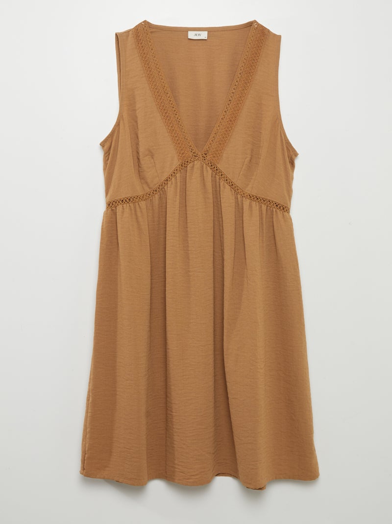 Robe style bohème Marron - Kiabi
