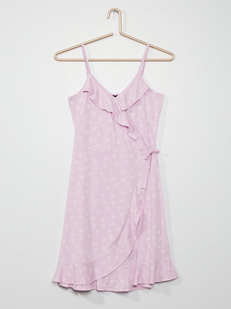 Robe style cache-cœur violet - Kiabi