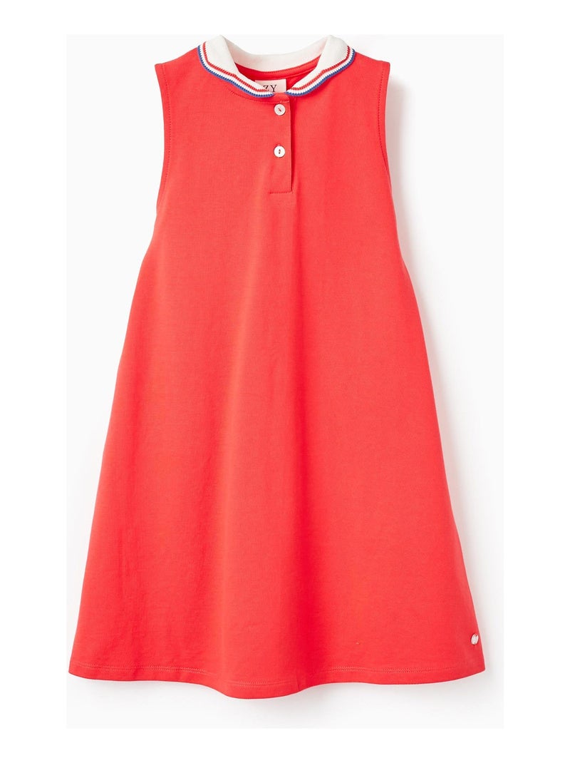 Robe style polo rouge pour fille manches courtes PICASSO Rouge - Kiabi