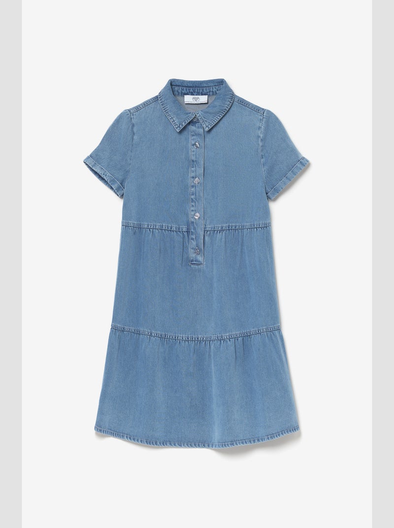 Robe SUNOGI evasée, patineuse 'Le Temps Des Cerises' Bleu - Kiabi