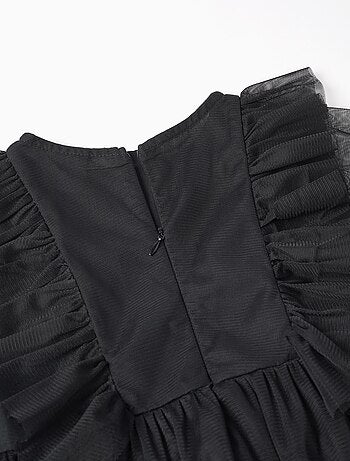 Robe superposée en tulle à volants