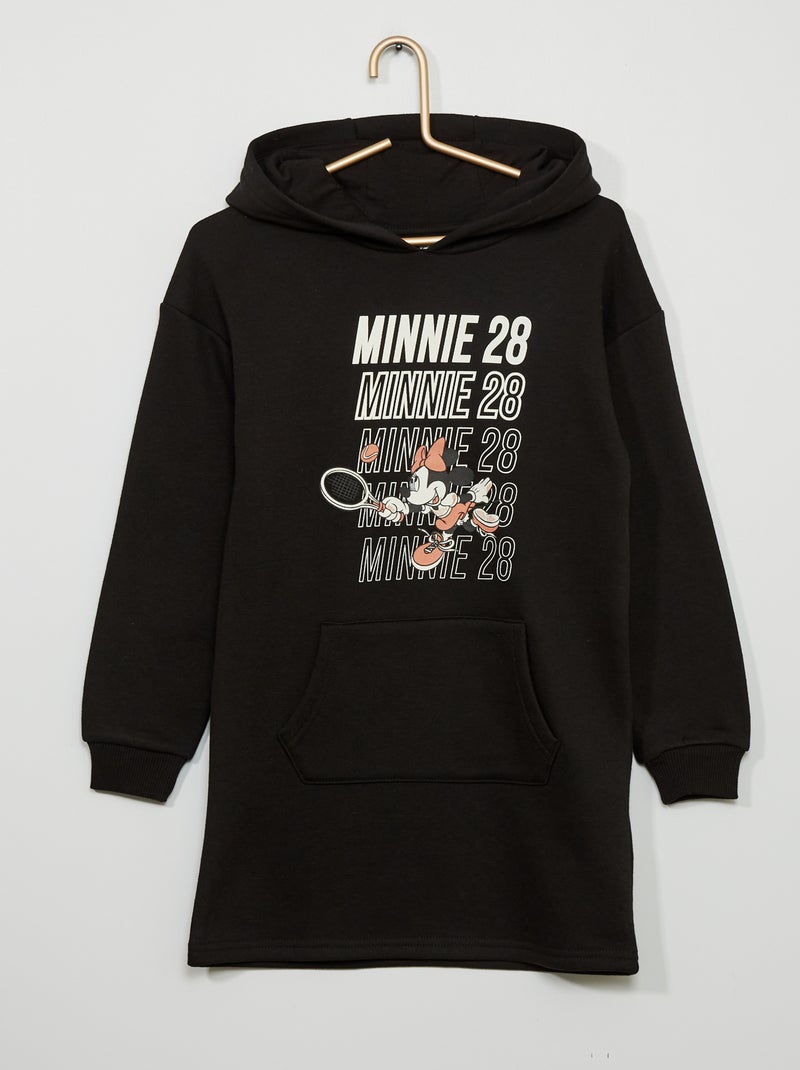 Robe sweat à capuche 'Minnie' Noir - Kiabi