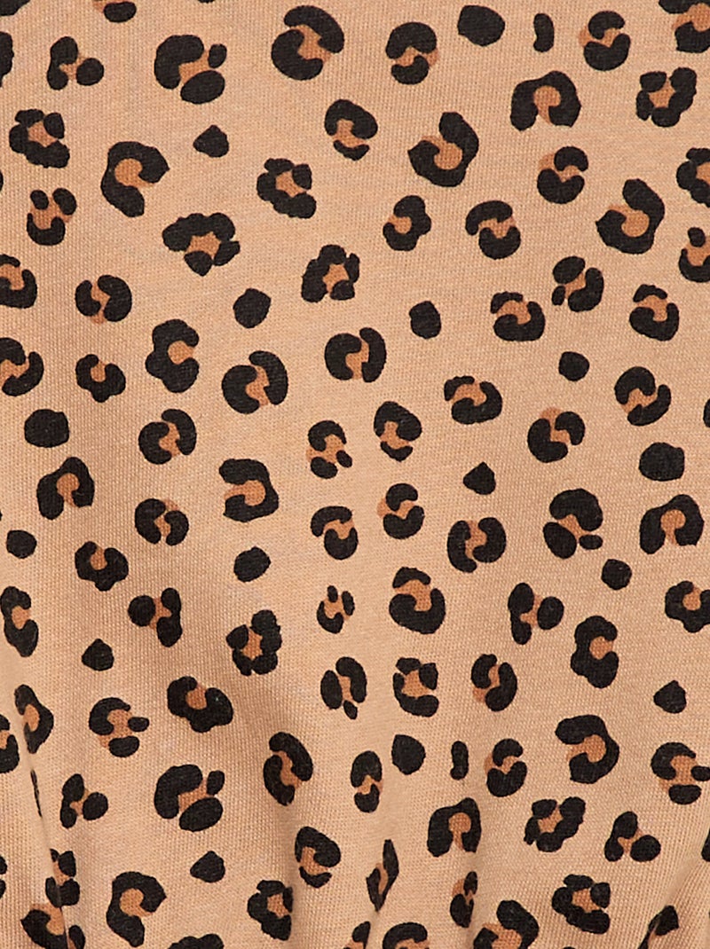 Robe sweat avec effet 2 en 1 à la base Beige - Kiabi