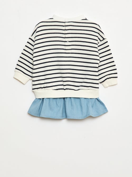 Robe sweat avec effet 2 en 1 à la base - Kiabi