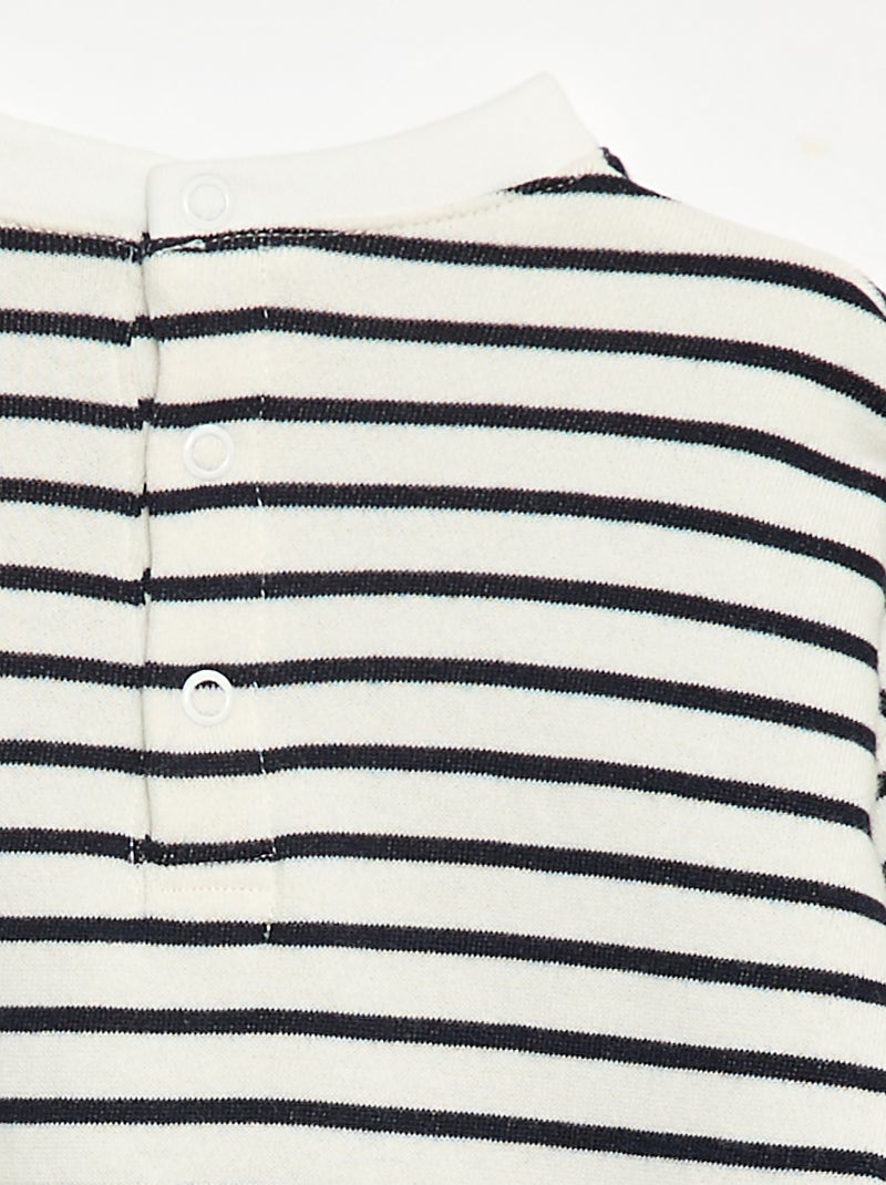 Robe sweat avec effet 2 en 1 à la base Blanc - Kiabi