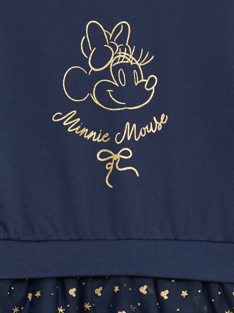Robe sweat avec effet 2 en 1 à la base 'Minnie' 'Disney' Bleu - Kiabi