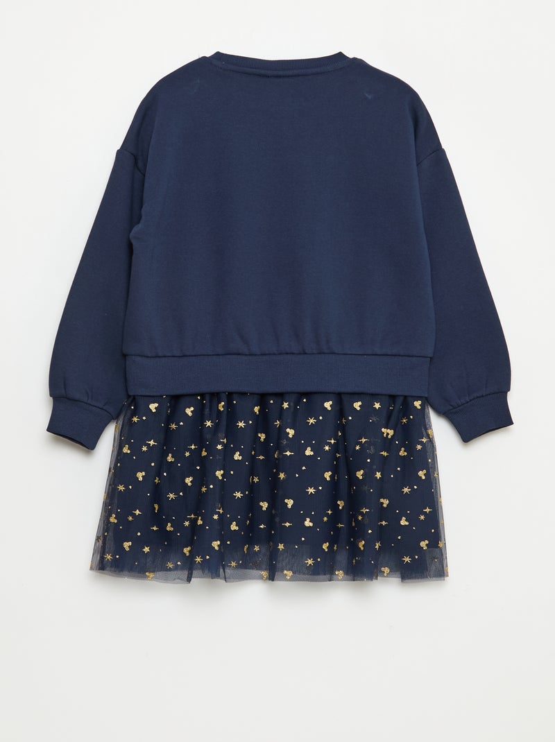 Robe sweat avec effet 2 en 1 à la base 'Minnie' 'Disney' Bleu - Kiabi