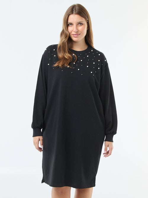 Robe sweat avec perles fantaisies 'Only Carmakoma' - Kiabi