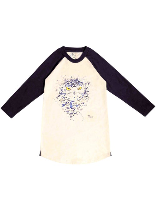 Robe Sweat   Coton  et  Imprimé Chouette  THE OWL - La Faute à Voltaire - Kiabi