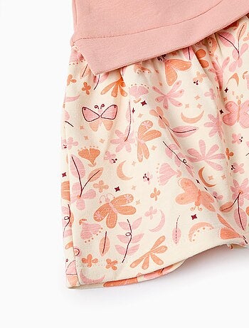 Robe-sweat en coton polyester peigné avec Motif de Papillons