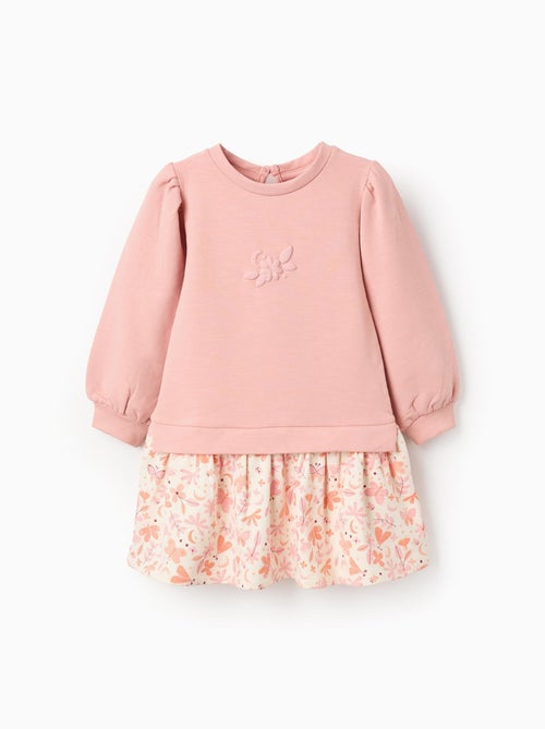Robe-sweat en coton polyester peigné avec Motif de Papillons - Kiabi