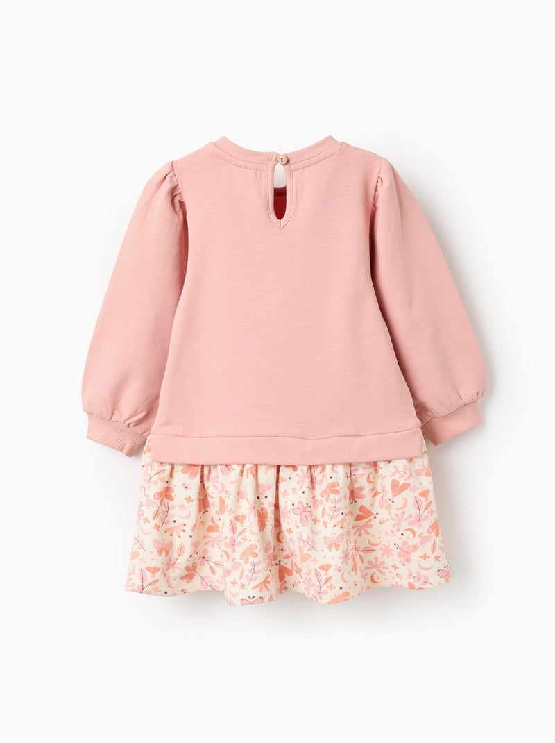 Robe-sweat en coton polyester peigné avec Motif de Papillons Blanc - Kiabi