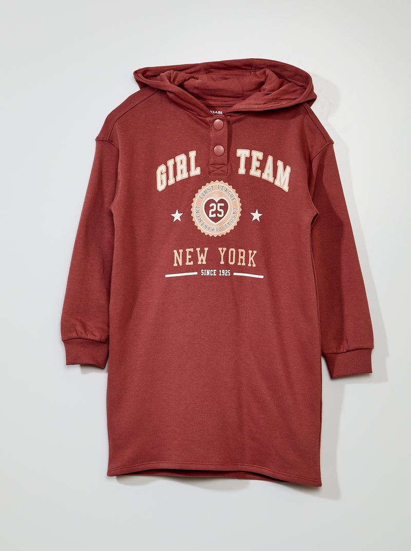 Robe sweat en molleton - So Easy Rose - Kiabi