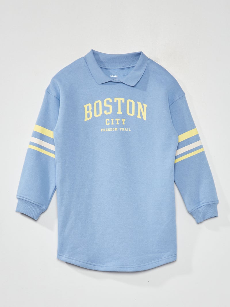 Robe sweat en molleton Bleu - Kiabi