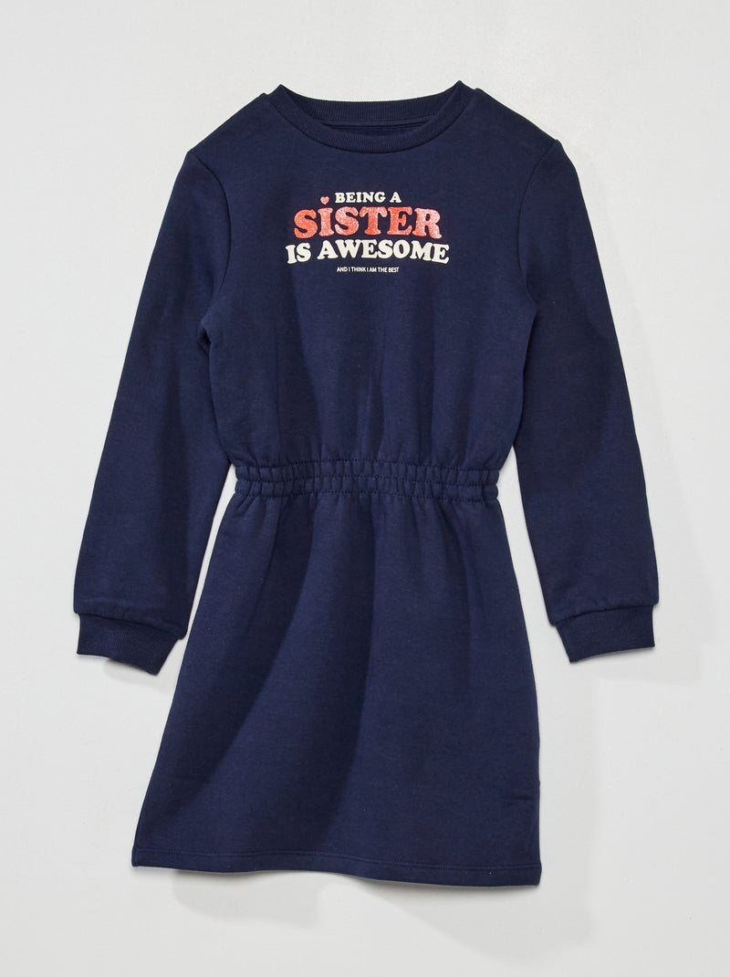 Robe sweat en molleton Bleu - Kiabi