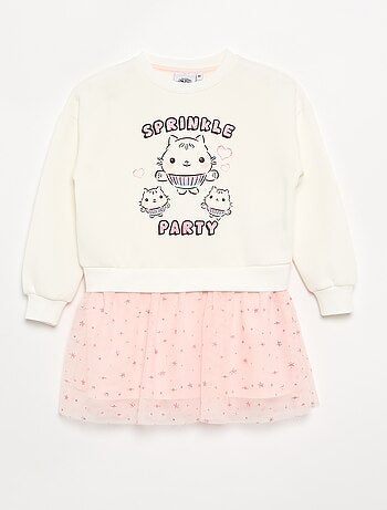 Robe sweat en molleton et tulle 'Gabby et la maison magique'