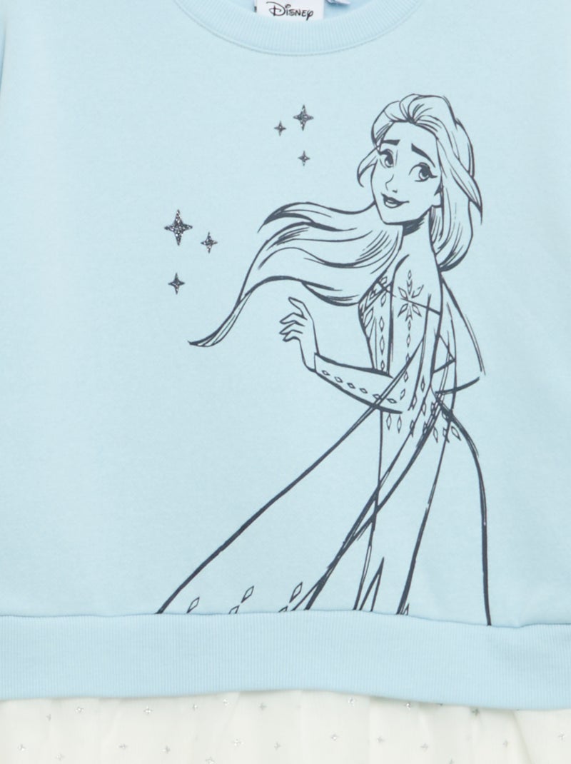 Robe sweat en molleton et tulle 'Minnie' 'Disney' Bleu - Kiabi